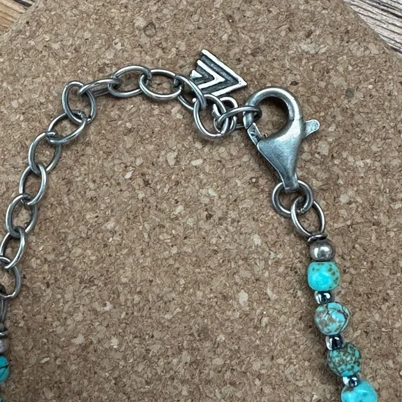 Silpada Sterling 925 Silver Turquoise Howlite & Kyanite 2-Strand Necklace - Picture 3 of 3